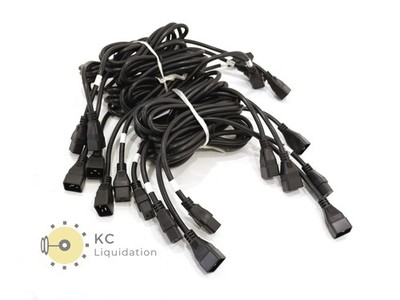 10x Lot 10ft C19/C20 3m Black IEC60320 250V Server PDU AC Power Cables