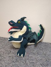 Folkmanis Folktails Green Dragon Large 17" Plush Hand Puppet Red Tongue Monster