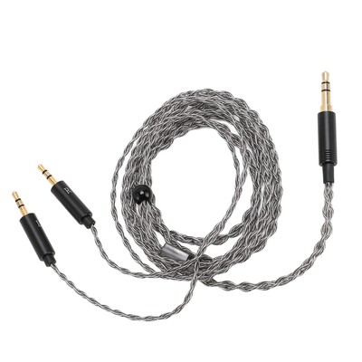 Headphone Upgrade Cable 3.5mm To Dual 2.5mm Silver Plated Copper Core Replac Hot