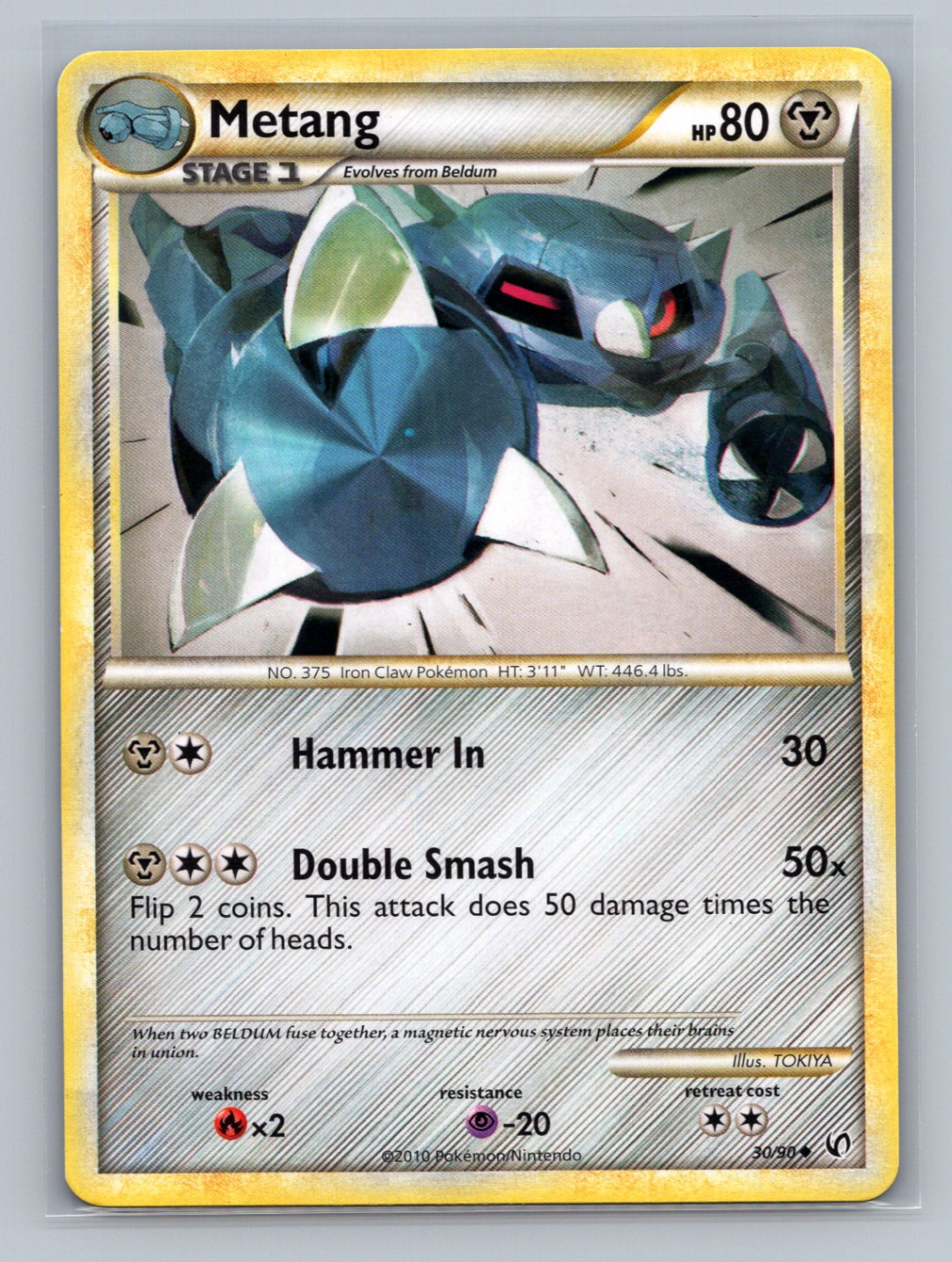 Pokémon TCG Metang 30/90 Undaunted Normal LP