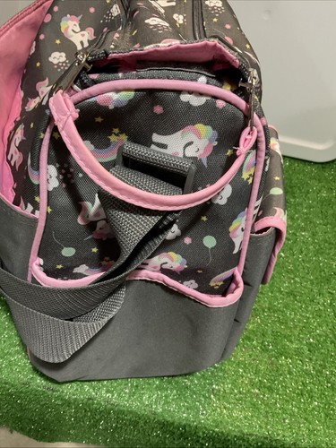 Baby Boom Pink and Grey Unicorn Diaper Bag with Multiple Pockets & Changing Pad - Picture 13 of 21