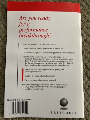 The Quantum Leap Strategy by Price Pritchett, Ph. D (1991, Trade Paperback) - Picture 3 of 5