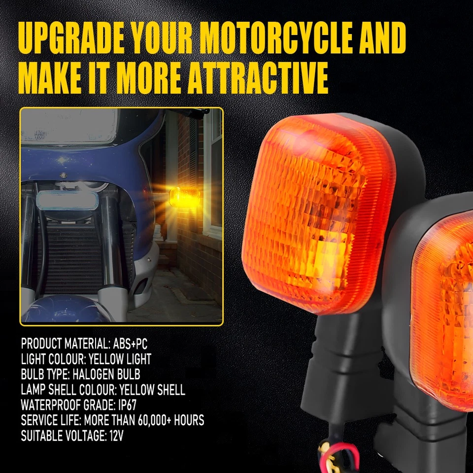 4件装后转向信号指示器适用于宝马F650GS F650CS F650ST G650GS琥珀色灯E — 第 3/4 张图片