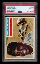 1956 Topps Set-Break #130 Willie Mays Gray Back PSA 4 VG-EX