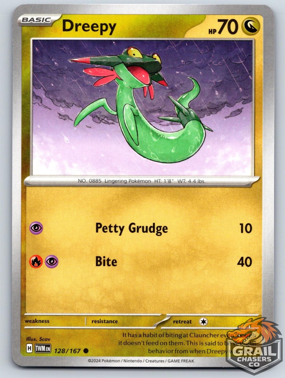 Dreepy 128/167 Twilight Masquerade Near Mint Pokemon Card