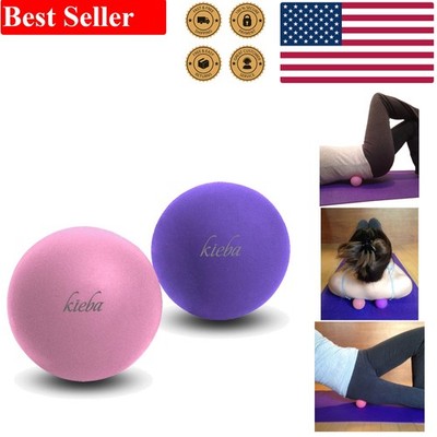 Yoga Therapy Massage Lacrosse Balls - Myofascial Release Set of 2 in Pink/Purple