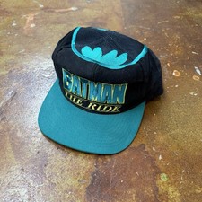 Vintage 90s 1995 Batman The Ride Six Flags SnapBack Hat Dc Comics Rare Promo Cap