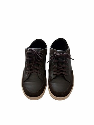 Calvin Klein Shoes Zash Brown Men's Solid Lace-Up Low Top leather 34S0334