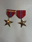 Original WW2 U.S. Military Bronze Star w/Full Pin Back Ribbon G27
