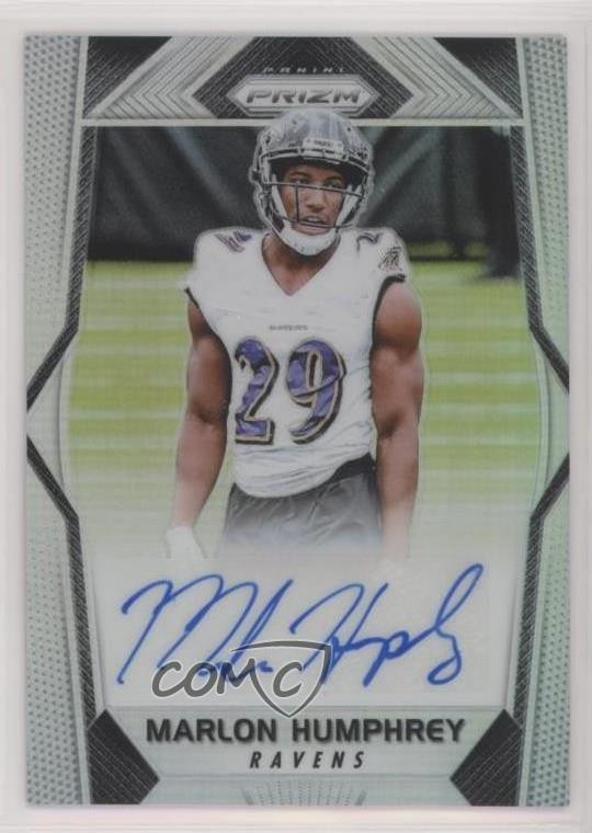 2017 Panini Prizm Rookie Auto Silver Prizm Marlon Humphrey #RA-MHP Auto RC s3g
