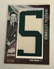 Weeb Ewbank 2008 Upper Deck Icons Immortal Lettermen Letter S Patch /97 Jets HOF