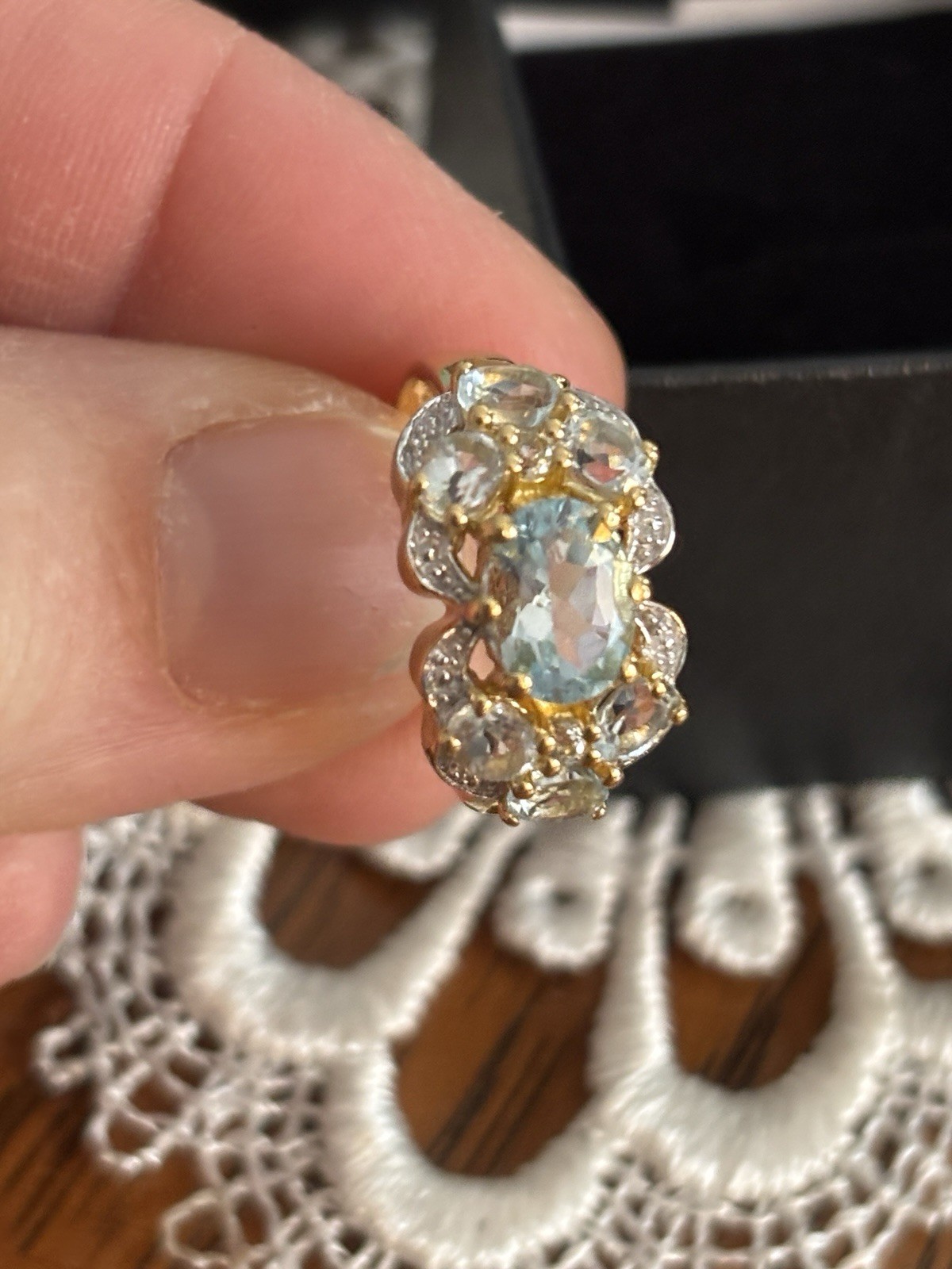 14K Gold Over Solid Sterling Silver Diamonds, 3.2… - image 3