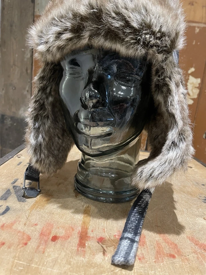 Next Trapper Hat Aviator Earflap Hat Faux Fur Warm Winter Check Small/Medium - Image 4 of 4