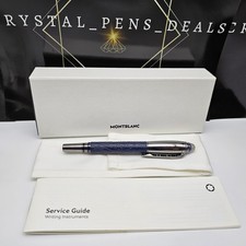 MONTBLANC Starwalker SpaceBlue Doue Ruthenium Trims M Nib Fountain Pen MB130215