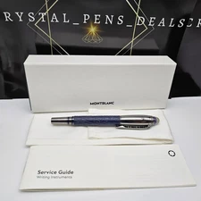 MONTBLANC Starwalker SpaceBlue Doue Ruthenium Trims M Nib Fountain Pen MB130215