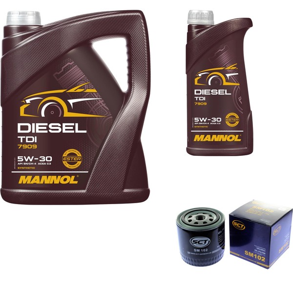 SCT Inspektionspaket 6L Mannol Diesel TDI 5W-30 FüR Nissan NP300 Navara-image