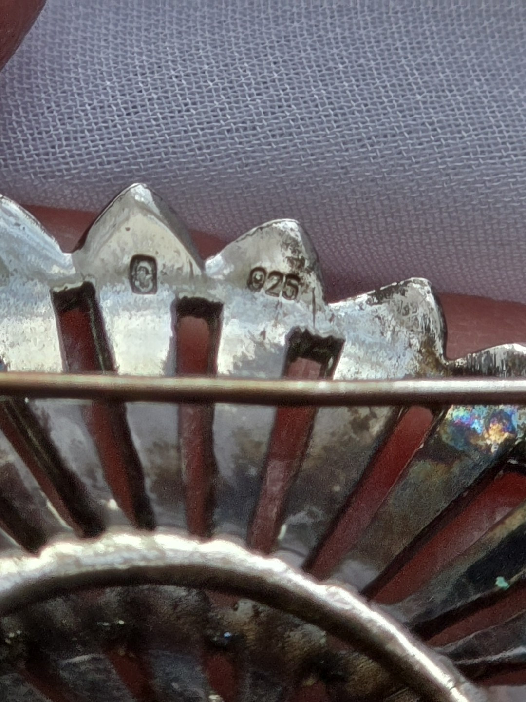 Peacock Pin Enamel Solid Sterling Marcasites Broo… - image 4