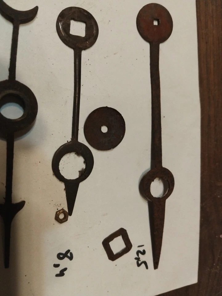 Paire AIGUILLES ancienne horloge comtoise  . B . - Photo 3/4