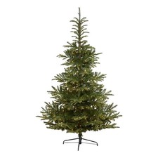 Nearly Natural 7.5ft Layered Washington Spruce Christmas Tree w/ 550 Clear LED