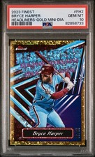 2023 Topps Finest Bryce Harper Headliners Gold Mini Diamond Refractor PSA 10 /50