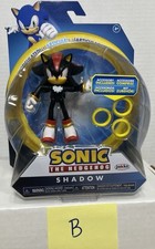 Sonic The Hedgehog Action Figure: SHADOW w/ 3 Rings See Description Item B