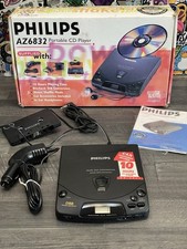 Vintage Philips AZ6832 Portable CD Player Discman - Boxed With Car Accessories