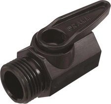 Dramm Plastic Shut Off Valve with One Piece Ball & Large Handle for Small 