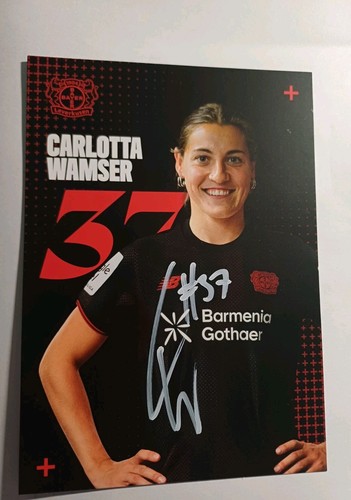 AUTOGRAMMKARTE SIGNIERT BAYER LEVERKUSEN FRAUEN CARLOTTA WAMSER 2025/2026
