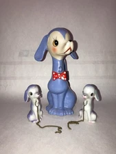 Vintage Japan Ceramic Dog With Two Puppies On Chain Lipper Mann?