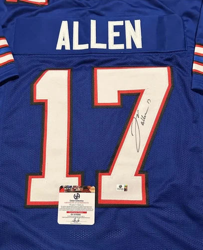 Josh Allen Signed Buffalo Bills Football Jersey XL Autographed Blue With COA