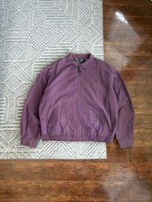 Vintage Burgundy Polo Ralph Lauren Harrington Plaid Lined Jacket Size XL 90s