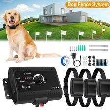 Wireless Electric Dog Fence Pet Containment System Shock Collar For 3 Dogs