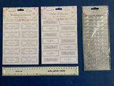 Papermania Wedding Invitation / Order of Service Die-Cut Greetings  +  Menu RSVP