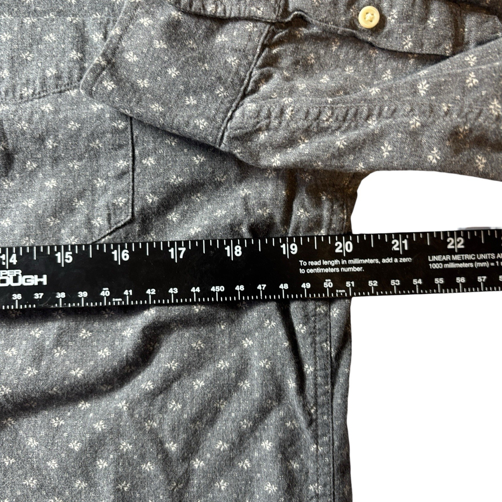 All Saints Gray Patterned Button Down Shirt Japan… - image 4