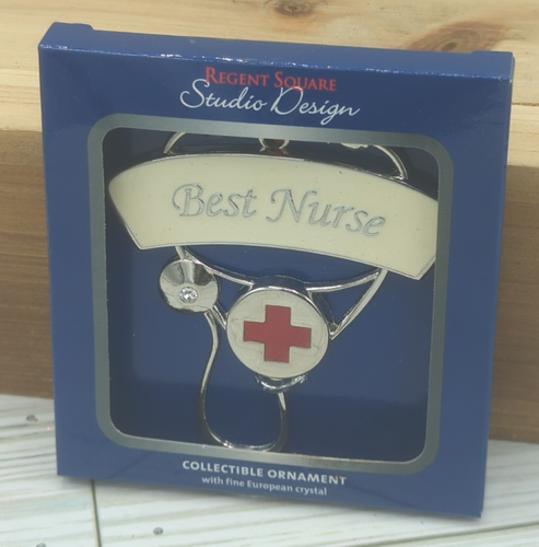 Regent Square Studio Design Best Nurse Collectible Ornament Gift Stethoscope New - Picture 2 of 5