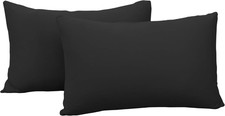2-Pack Stretch Pillow Cases - Jersey Knit  Ultra Soft Envelope Closure Pillowca