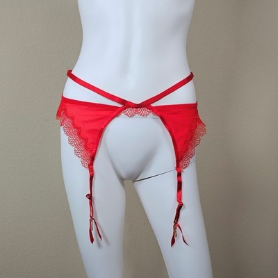 Hustler Grace Red Cut Out Garter Belt Suspender, Size US 8