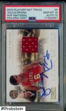 2010 National Treasures Julius Erving HOF GU Jersey /49 PSA 10 PSA/DNA 10 AUTO