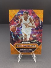 2021-22 Panini Prizm Draft Picks Fireworks Kevin Durant #16 Orange Wave Prizm