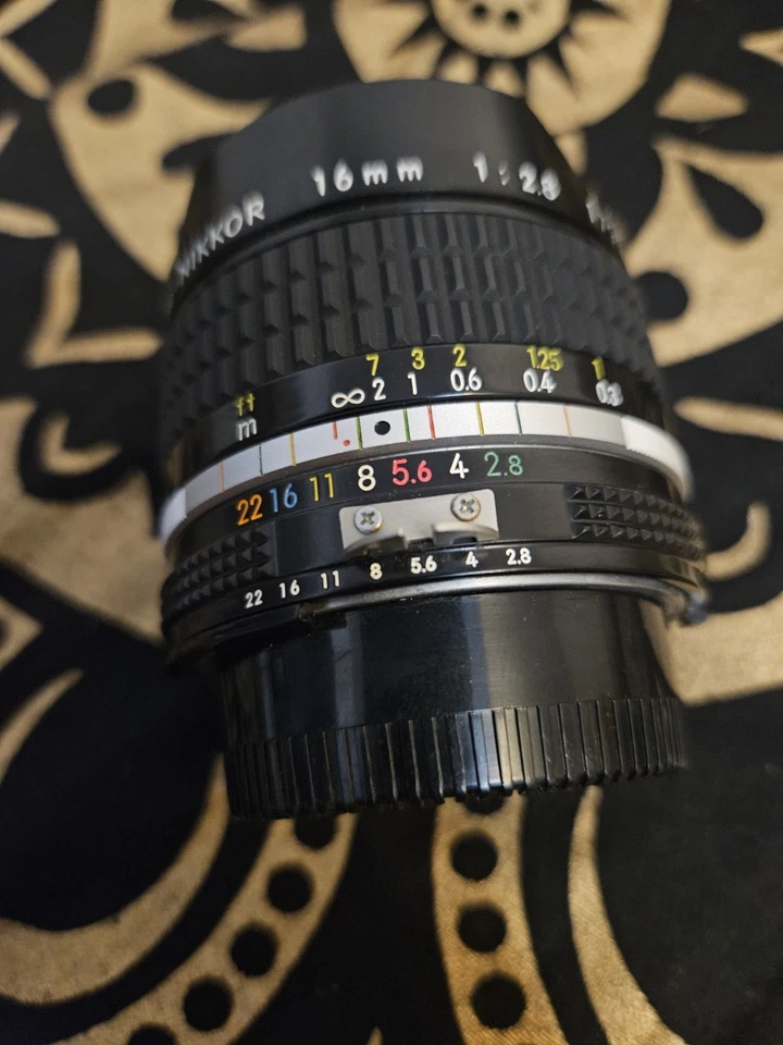 Rare Nikon Manual Fisheye NIKKOR 16mm f/2.8 Al Lens –Wide Angle – Japan – Tested - image 2 of 4