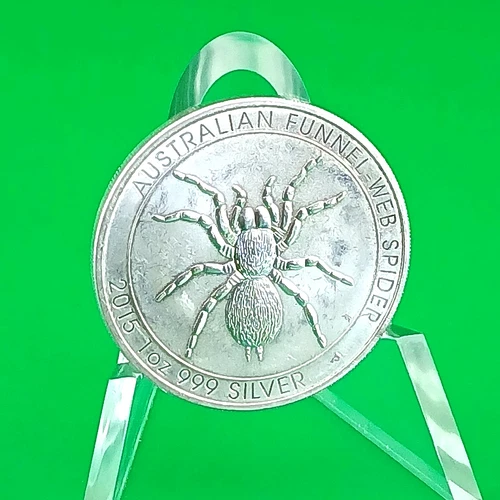 2015 Australia 1 oz Silver Funnel‑Web Spider $1 Coin .999 Fine Perth Mint