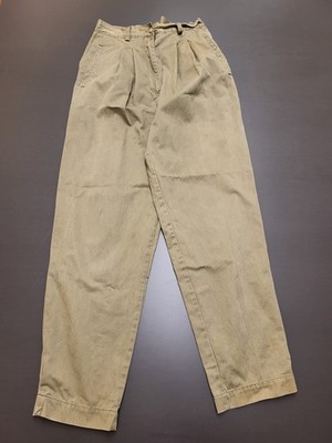 Vintage Bridge Water Basics Women's Size 4 Tan Khaki Tapered Pleated Pants