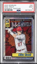2022 PANINI DONRUSS MARVELS RAPTURE #M1 MIKE TROUT PSA 9