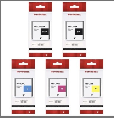 PFI-120 Ink Tank Set(5-Pack, 130-ml) Compatible for Canon TM-300/305/205 Printer