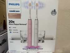 Philips Sonicare DiamondClean Smart Rechargeable Toothbrush, 2-pack, White Pink