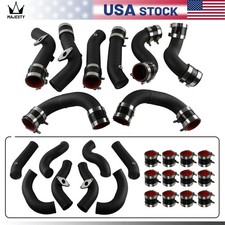 Turbo Intercooler 70mm Piping Kit For Nissan Gt-r R35 Vr38det Vr38 09-15 Black