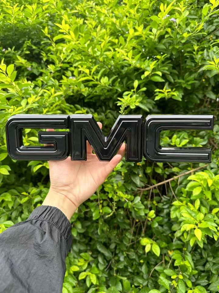 2007-2014 OEM Grille Big Front GMC Emblem Badge for Yukon Acadia Black - Imagem 3 de 4