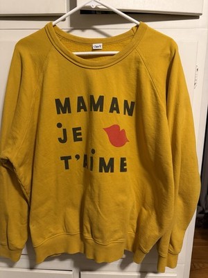 Clare V. x Every Mother Counts ''Maman Je T'aime'' Size M Sweatshirt