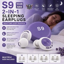 Noise Cancelling Ear Plugs for Sleeping, Travel Work - 50dB Reusable Silico