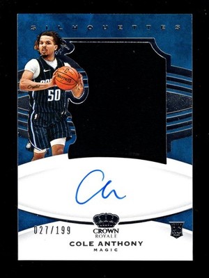 2020-21 CROWN ROYALE SILHOUETTES #131 COLE ANTHONY RC 27/199 MAGIC